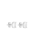 Porter Jewellery Oval Studs Silver/Clear