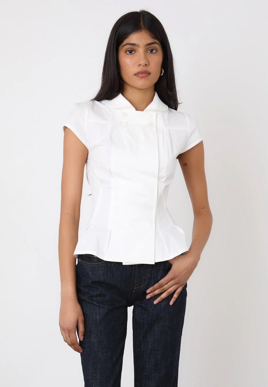 Peachy Den Missy Blouse Porcelain