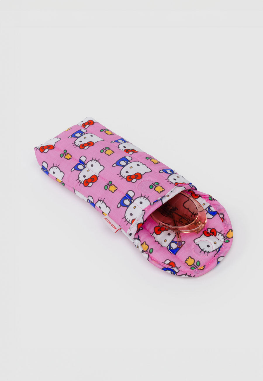 Baggu Puffy Glasses Sleeve Hello Kitty Pink