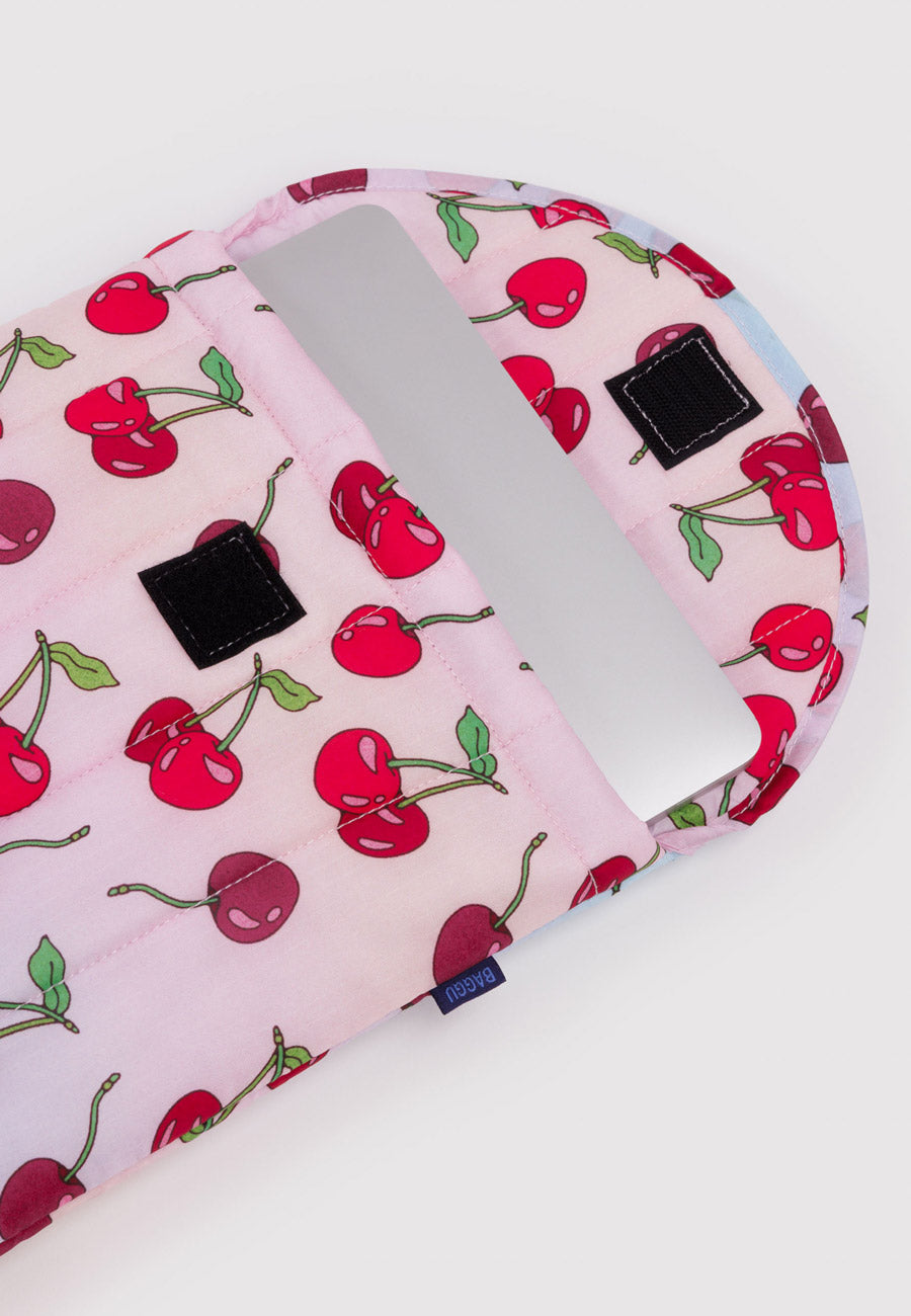 Baggu Puffy Laptop Sleeve Cherries 13/14"