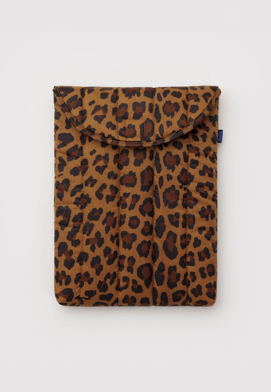 Baggu Puffy Laptop Sleeve Leopard 13/14"