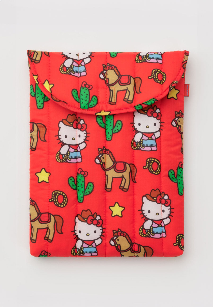 Baggu Puffy Laptop Sleeve Hello Kitty Western 16"