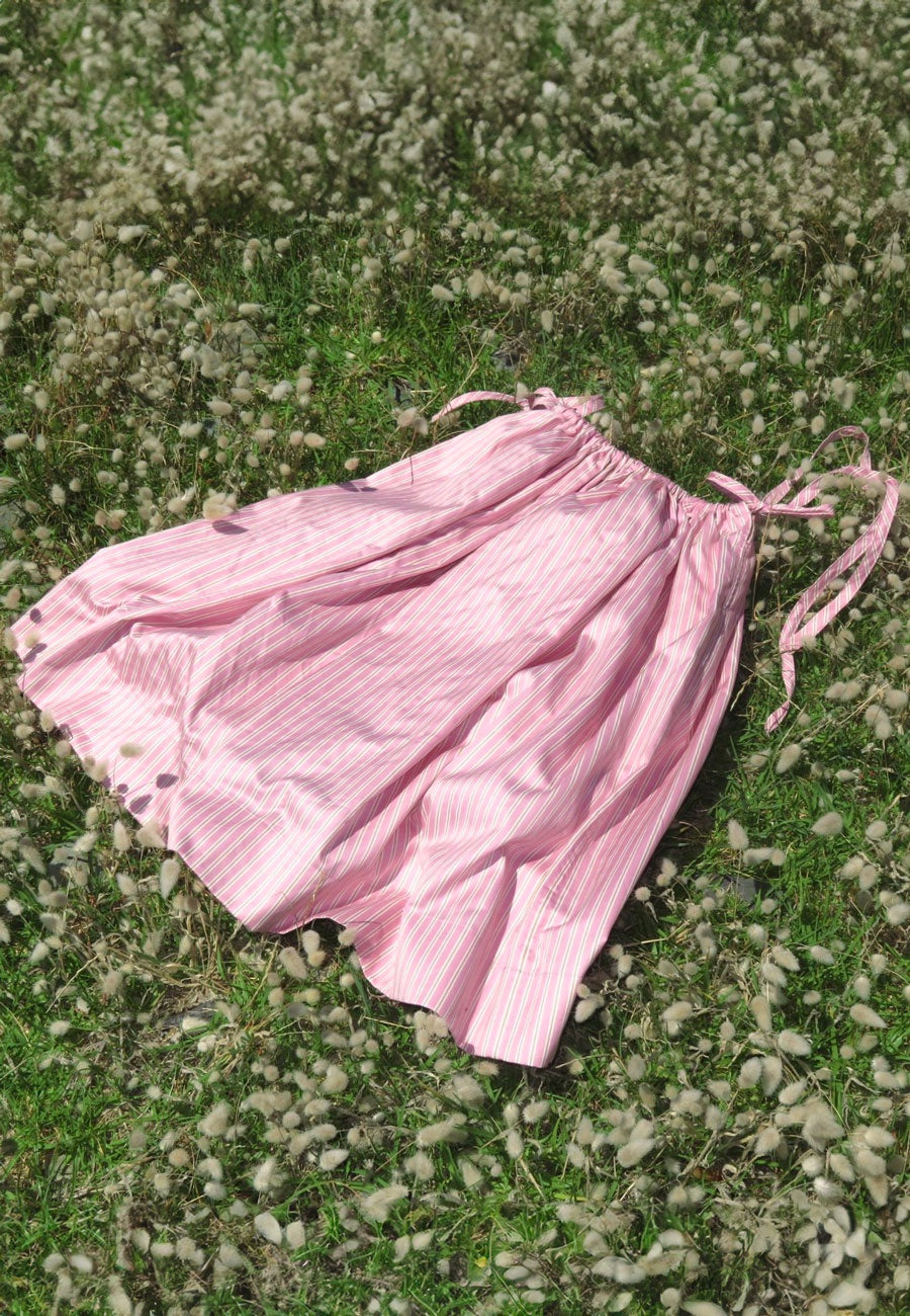 Rhoda Nunn Sunne Skirt Pink Sateen Stripe