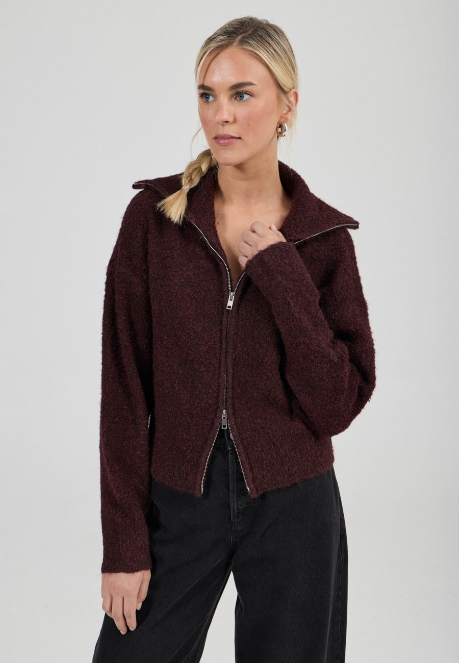 Rolla's Loom Cardigan Dark Cherry