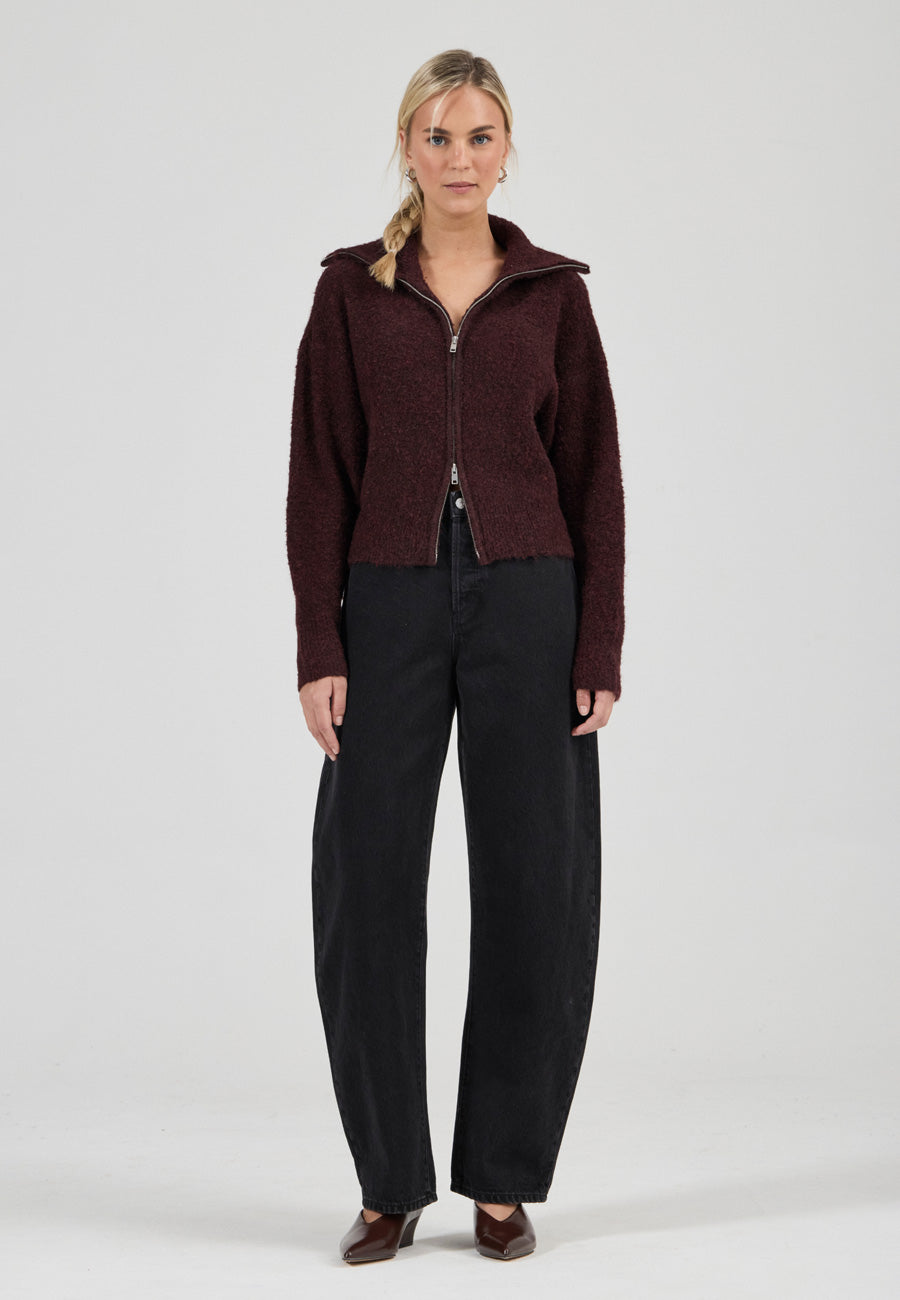 Rolla's Loom Cardigan Dark Cherry