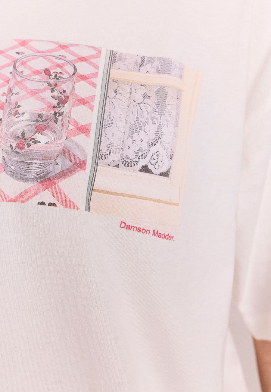 Damson Madder Slow Life Crossword Graphic Tee Ecru