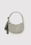 Baggu Small Nylon Crescent Bag Sage Stripe