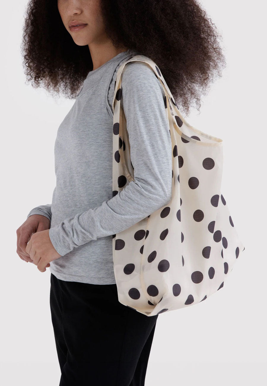 Baggu Standard Baggu Cream and Black Polka Dot