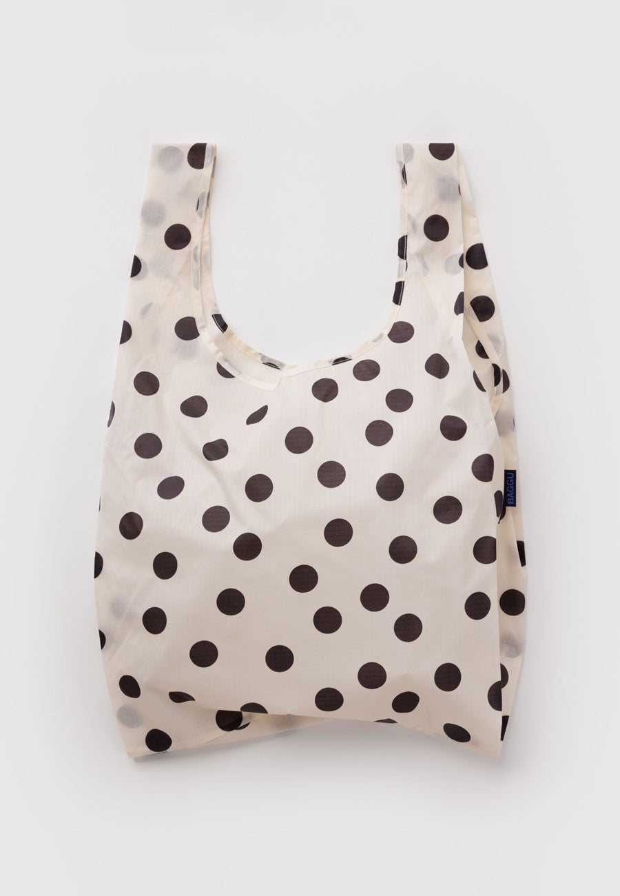 Baggu Standard Baggu Cream and Black Polka Dot