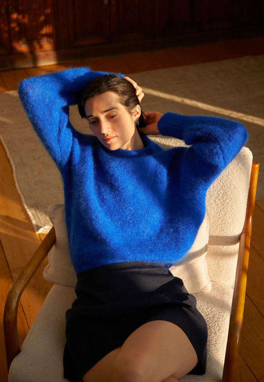 Surprise Jane Mohair Sweater Electric Blue