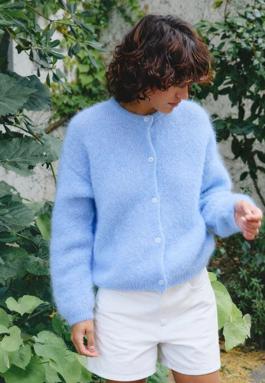 Surprise Olivia Mohair Cardigan Baby Blue