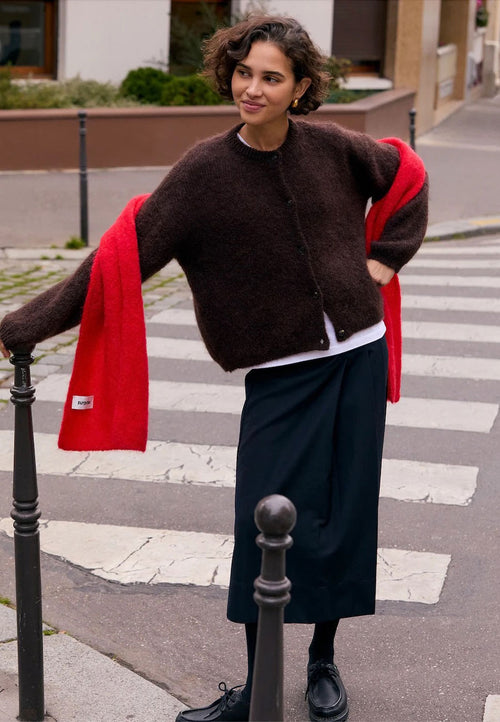 Surprise Olivia Mohair Cardigan Chocolate