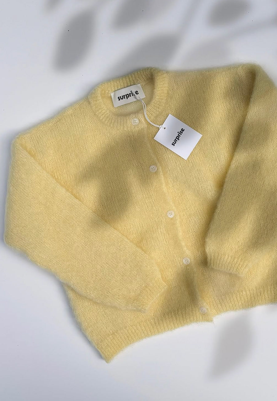 Surprise Olivia Mohair Cardigan Butter Yellow
