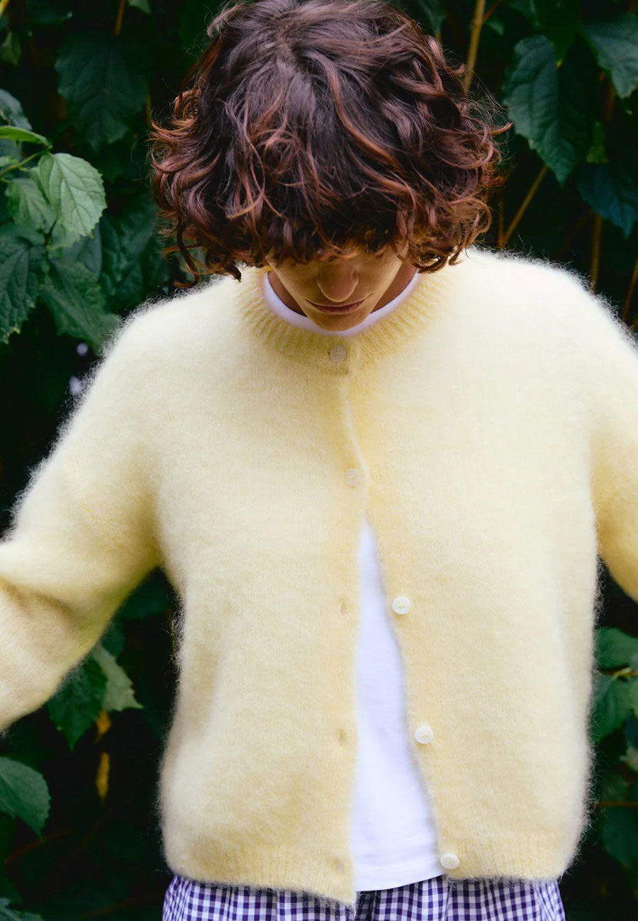 Surprise Olivia Mohair Cardigan Butter Yellow