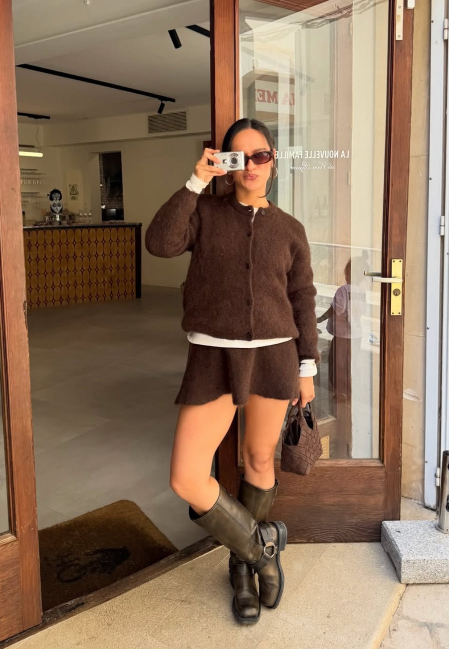 Surprise Olivia Mohair Cardigan Chocolate