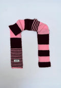 Surprise Iris Scarf Aubergine Pink Stripe
