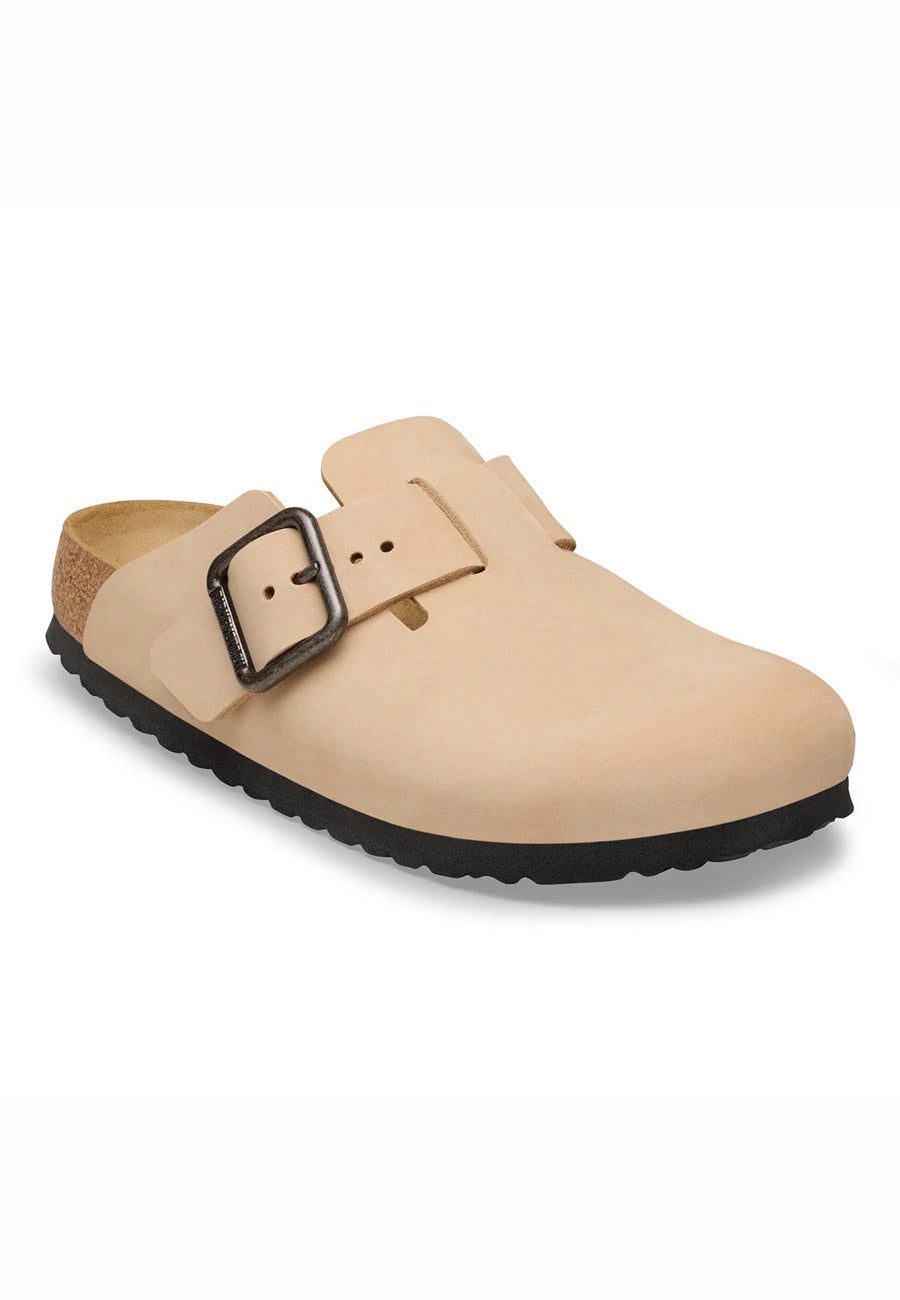 Birkenstock Boston Wire Buckle Nubuck Sandcastle