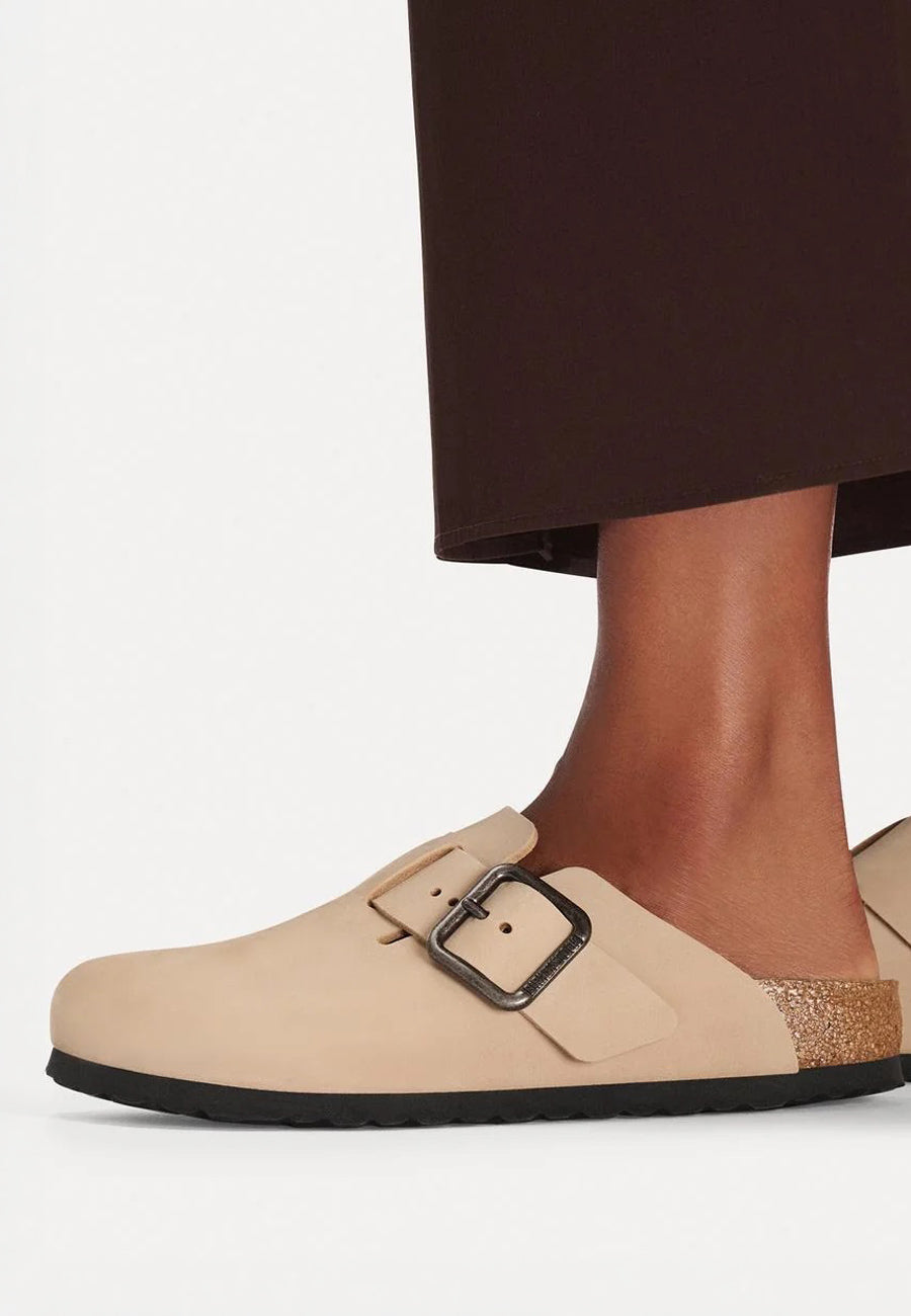 Birkenstock Boston Wire Buckle Nubuck Sandcastle