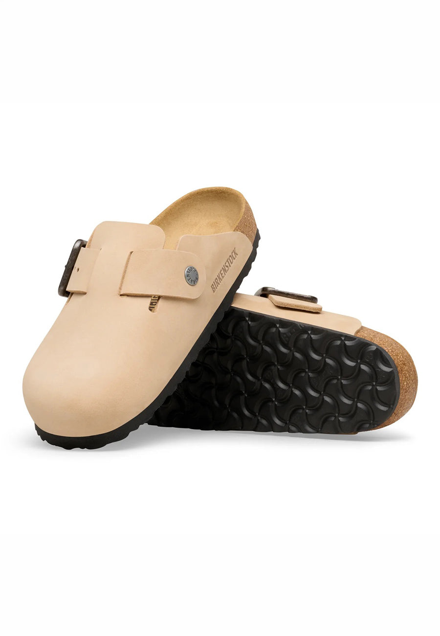 Birkenstock Boston Wire Buckle Nubuck Sandcastle