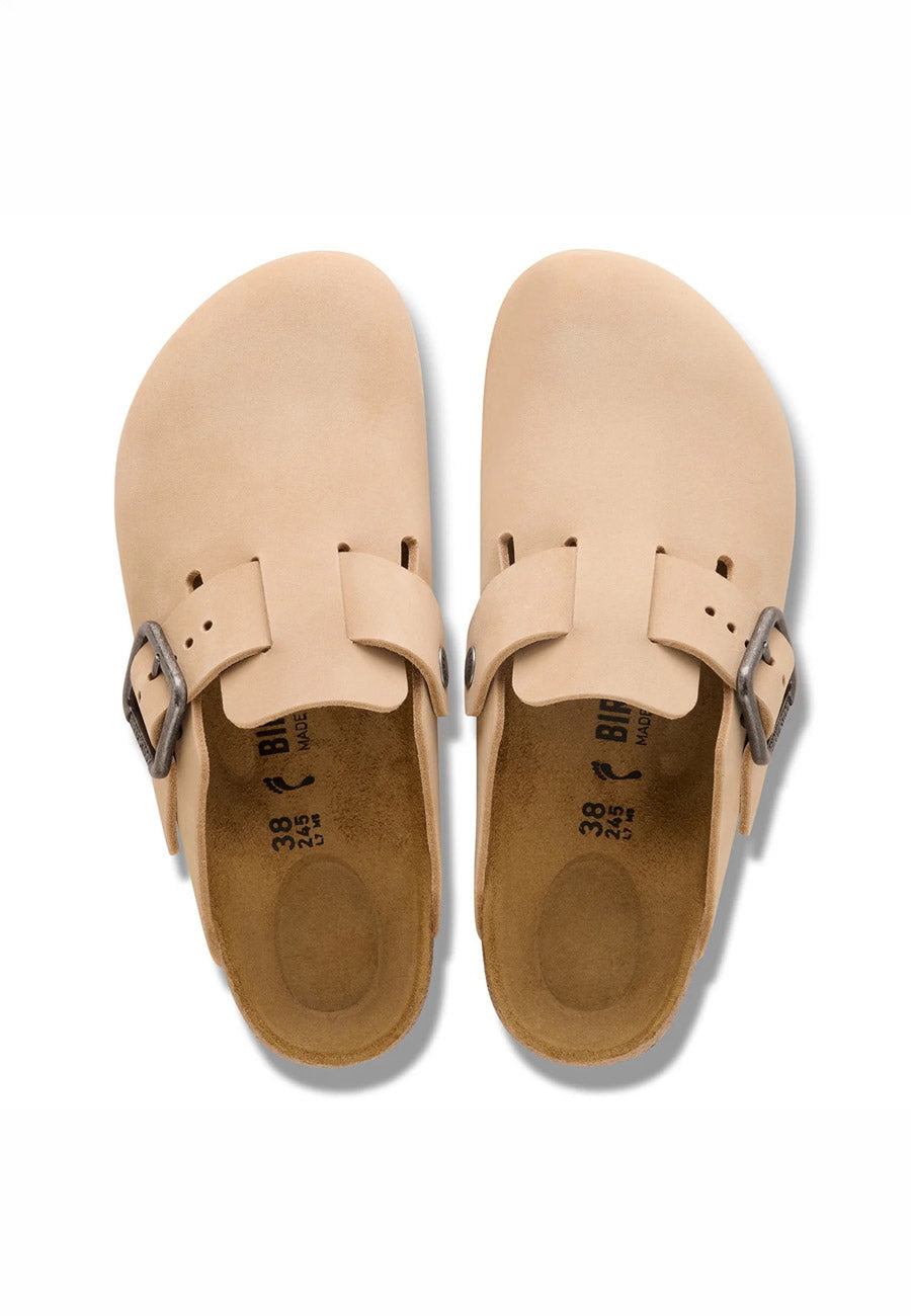 Birkenstock Boston Wire Buckle Nubuck Sandcastle