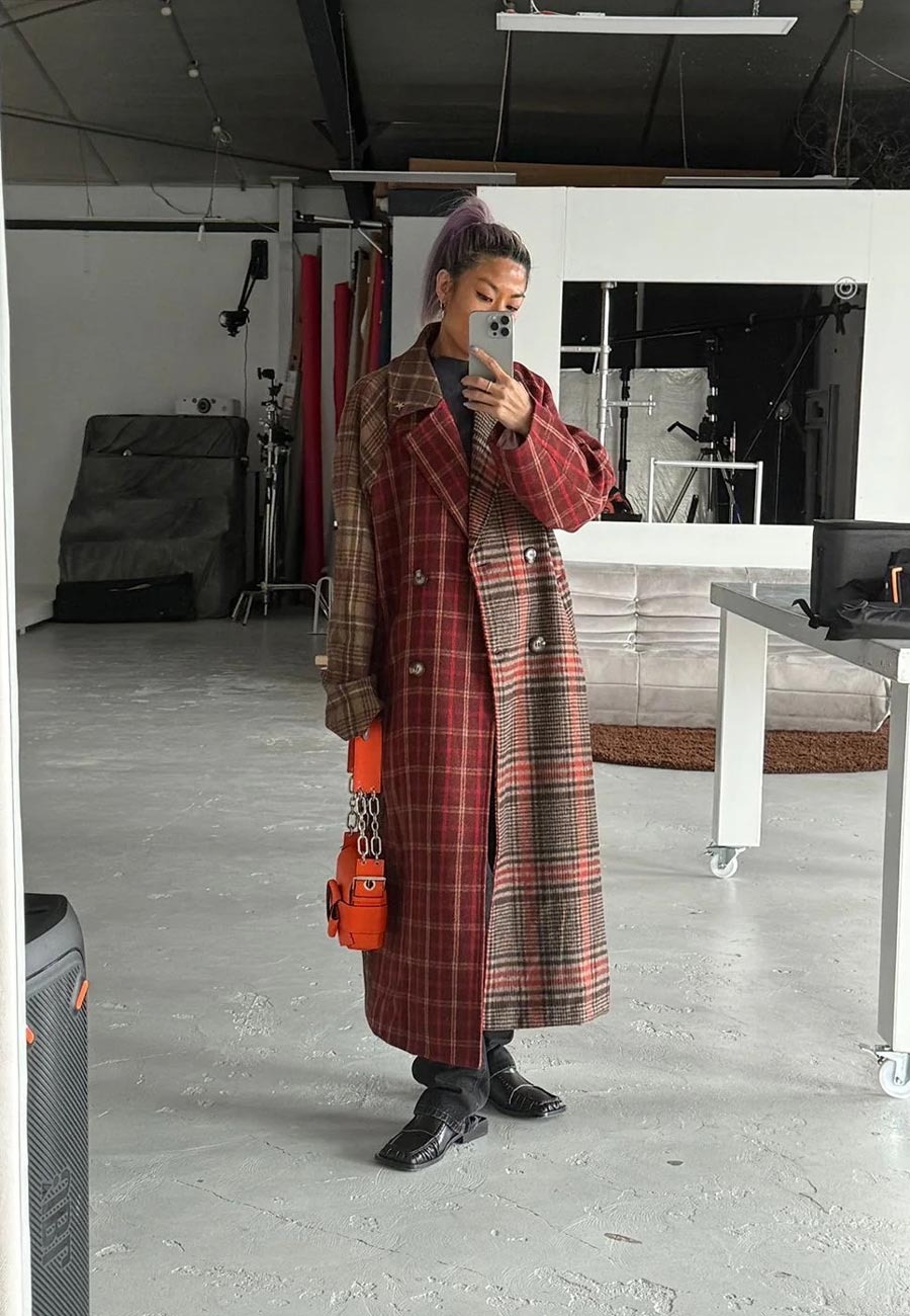 Arthur Double Breasted Blanket Coat Brick