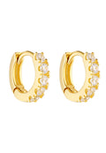 Porter Jewellery Angel Huggies Gold/Clear 7mm