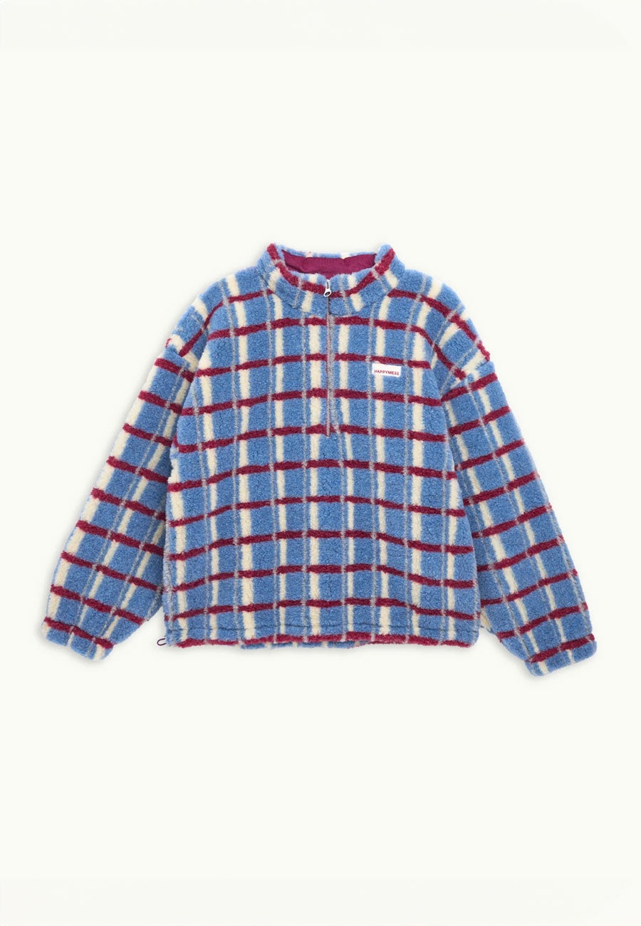 Happymess Woolen Kangaroo Jacket Shadow Blue