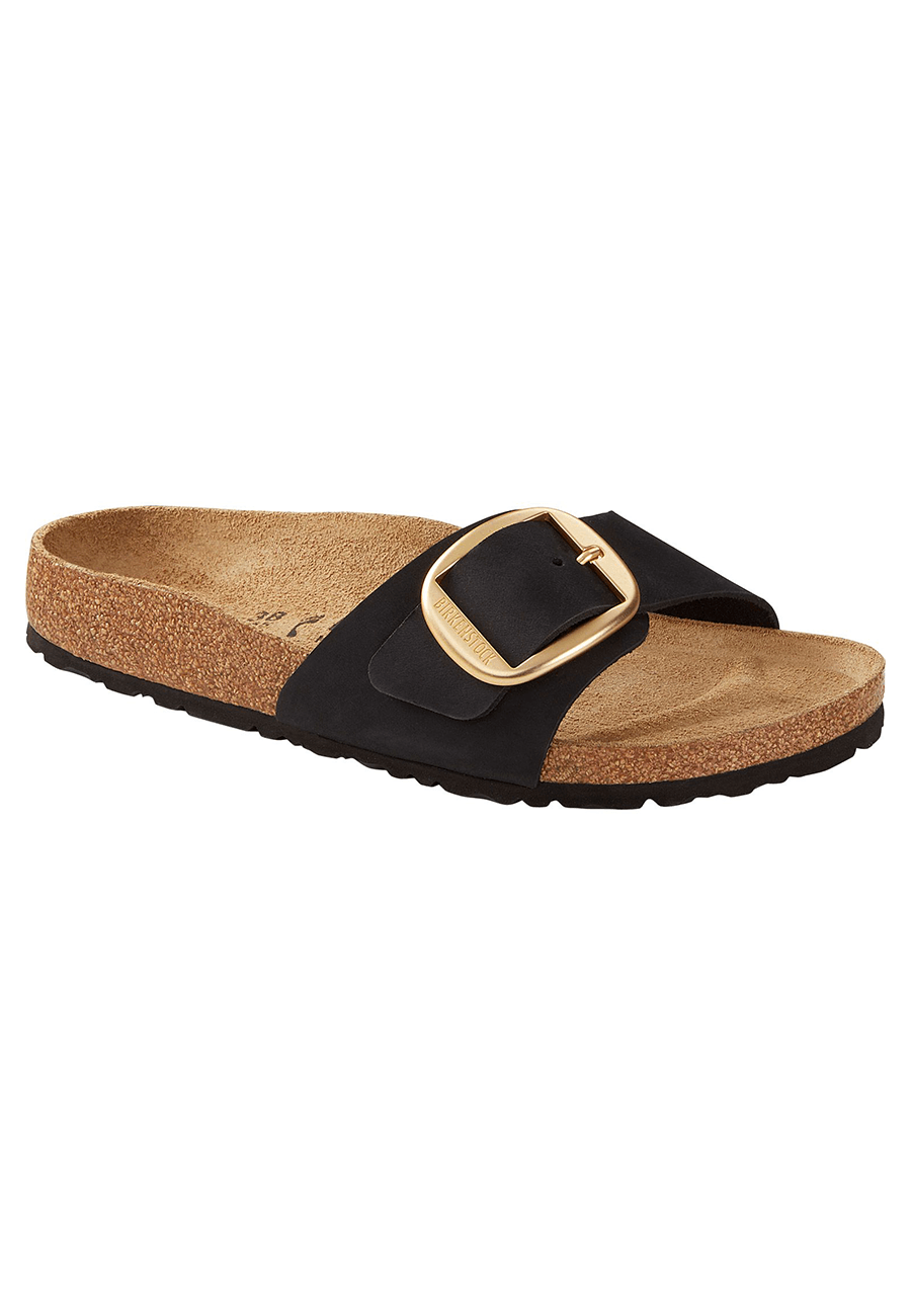 Birkenstock Madrid Big Buckle Nubuck Black - Uncommon