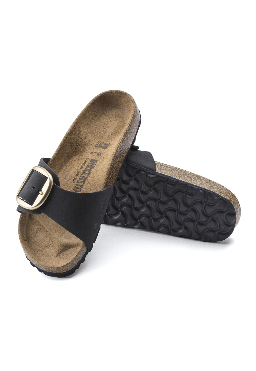 Birkenstock Madrid Big Buckle Nubuck Black - Uncommon