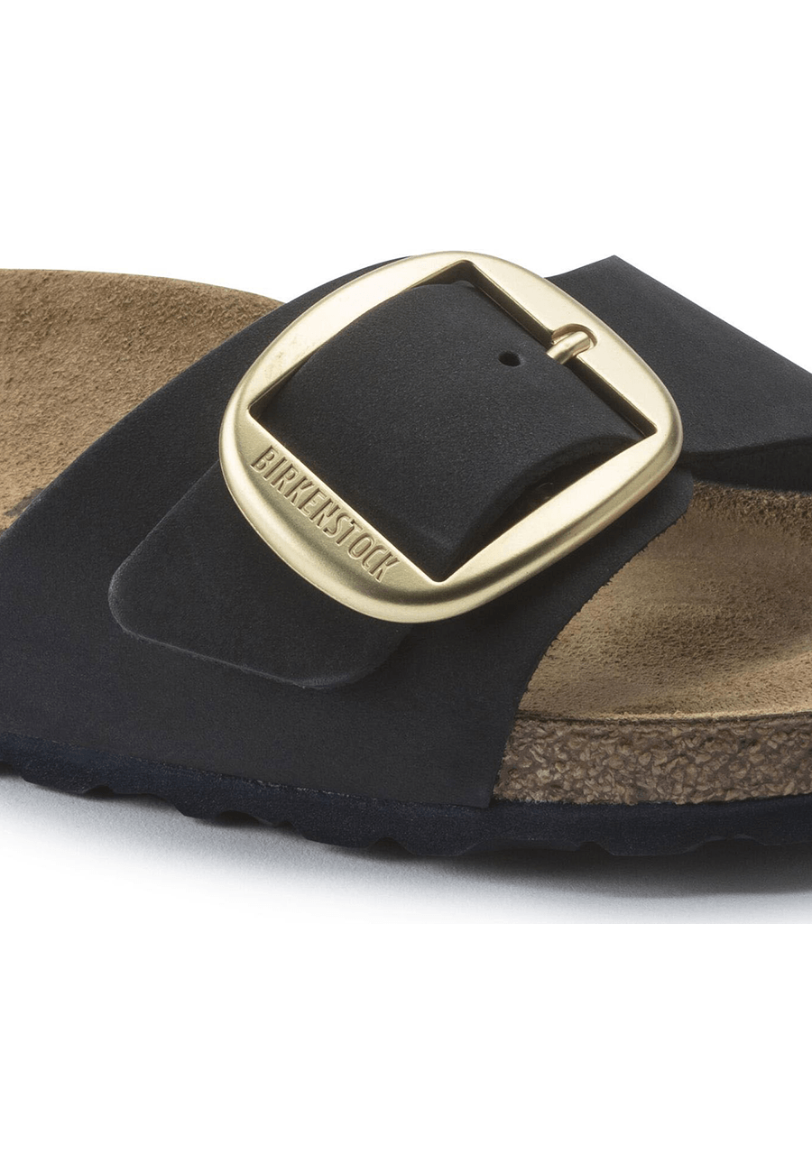 Birkenstock Madrid Big Buckle Nubuck Black - Uncommon