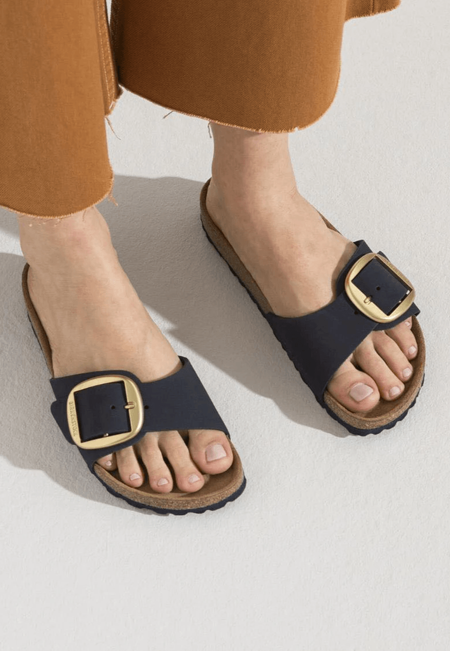 Birkenstock Madrid Big Buckle Nubuck Black - Uncommon