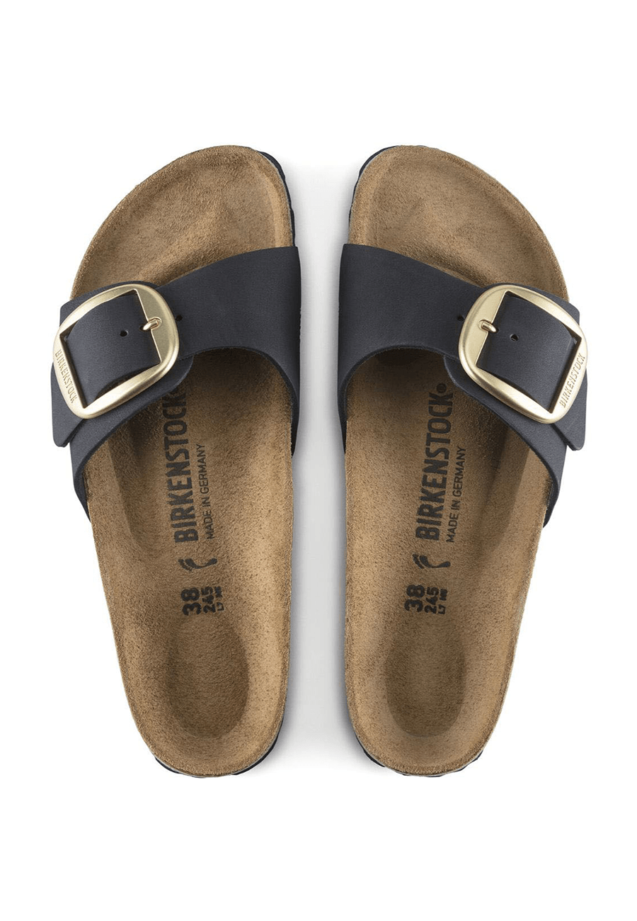 Birkenstock Madrid Big Buckle Nubuck Black - Uncommon
